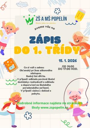 Zápis do 1. ročníku základní školy pro školní rok 2025/2026 1